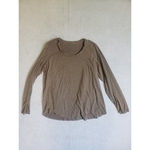 Women's *KINDRED BRAVELY* Brown Nursing Long Sleeve T-Shirt Size M